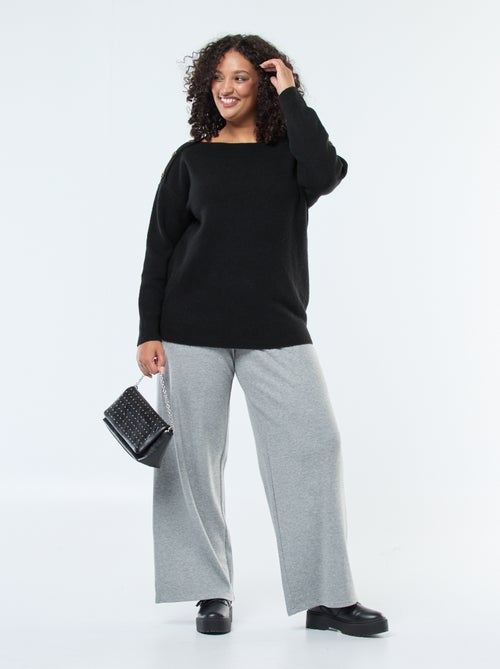 Camisola com botões fantasia no ombro - Kiabi