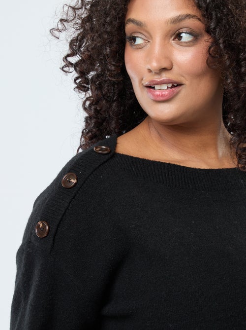 Camisola com botões fantasia no ombro - Kiabi