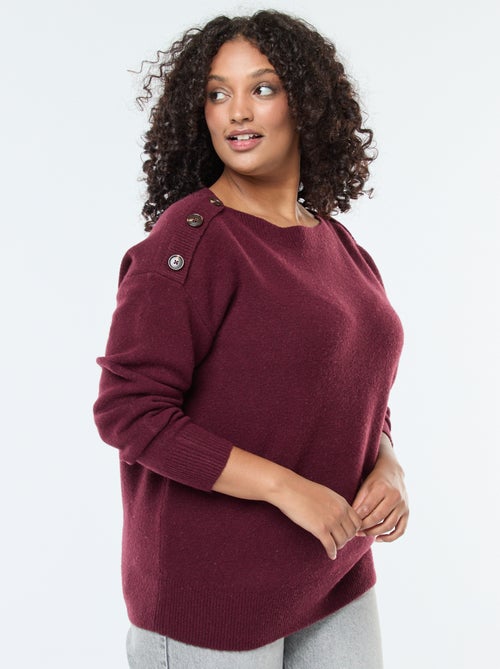 Camisola com botões fantasia no ombro - Kiabi