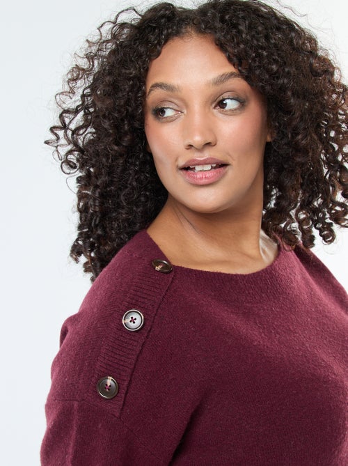 Camisola com botões fantasia no ombro - Kiabi