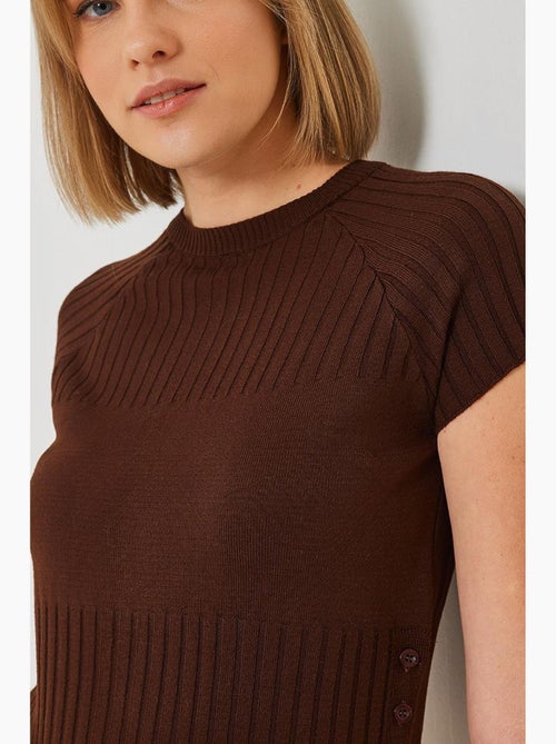 Camisola com botões laterais lucci - Kiabi Camisola com botões laterais lucci - Kiabi