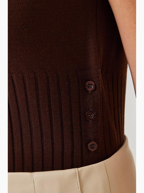 Camisola com botões laterais lucci - Kiabi Camisola com botões laterais lucci - Kiabi