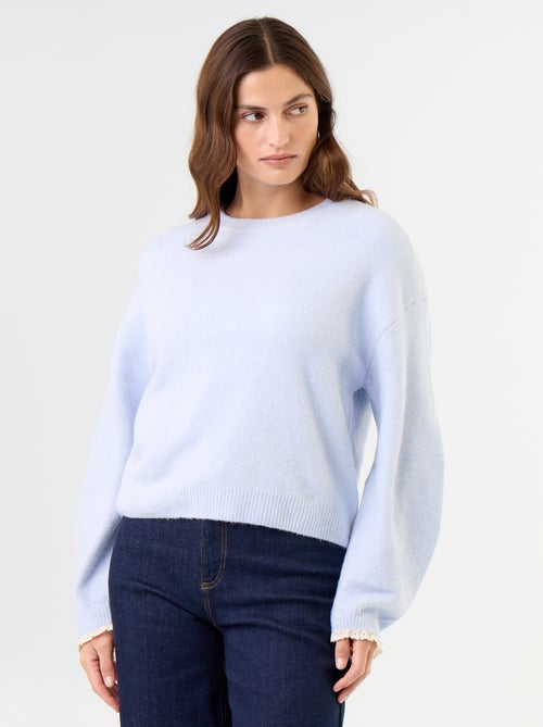 Camisola com cachecol a condizer - Kiabi