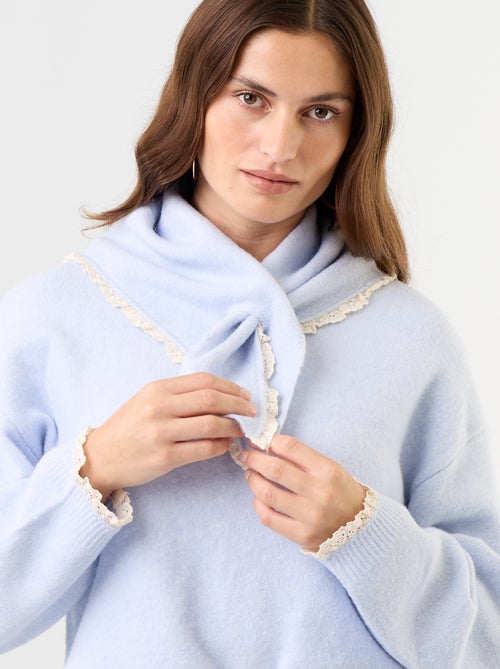 Camisola com cachecol a condizer - Kiabi