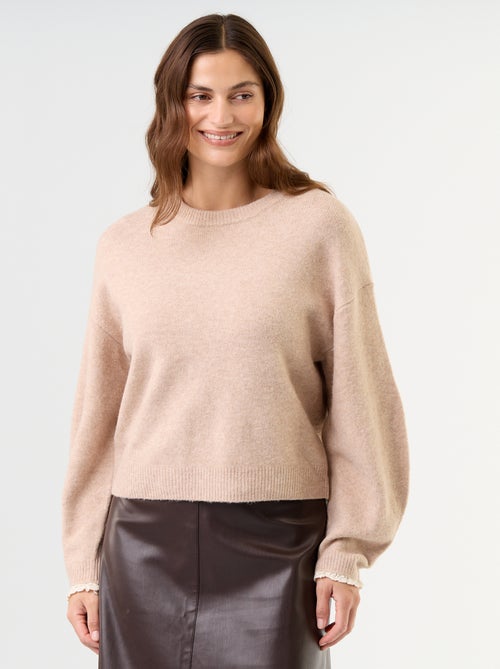 Camisola com cachecol a condizer - Kiabi