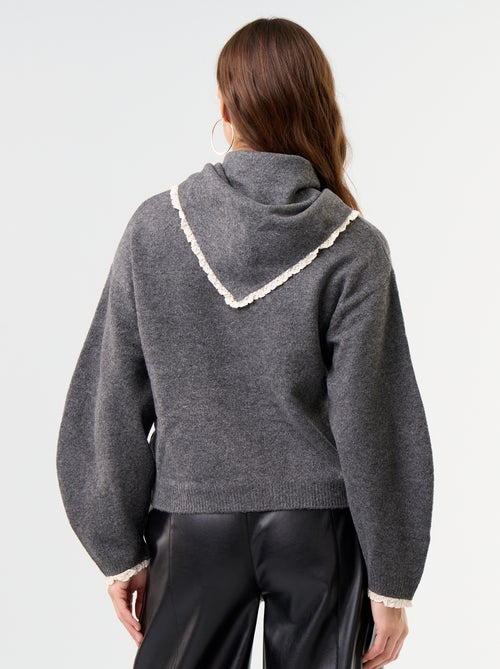 Camisola com cachecol a condizer - Kiabi