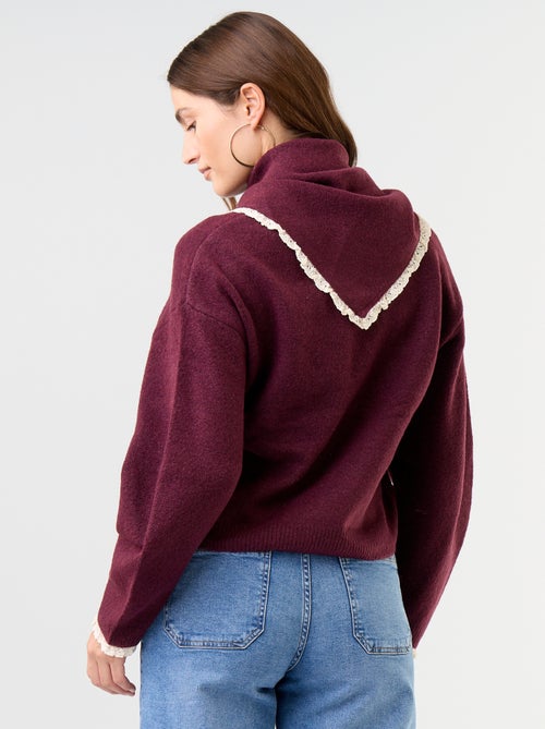 Camisola com cachecol a condizer - Kiabi