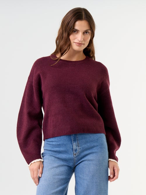 Camisola com cachecol a condizer - Kiabi