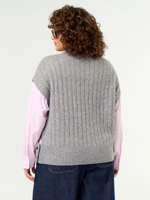 Camisola com camisa 2-em-1 - Kiabi