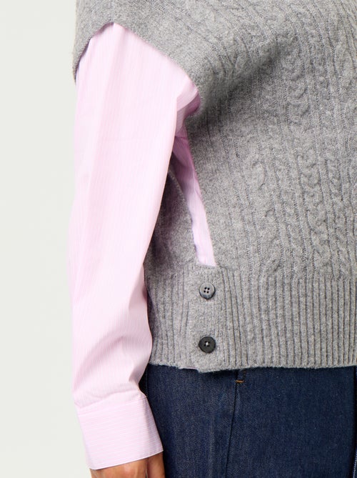 Camisola com camisa 2-em-1 - Kiabi