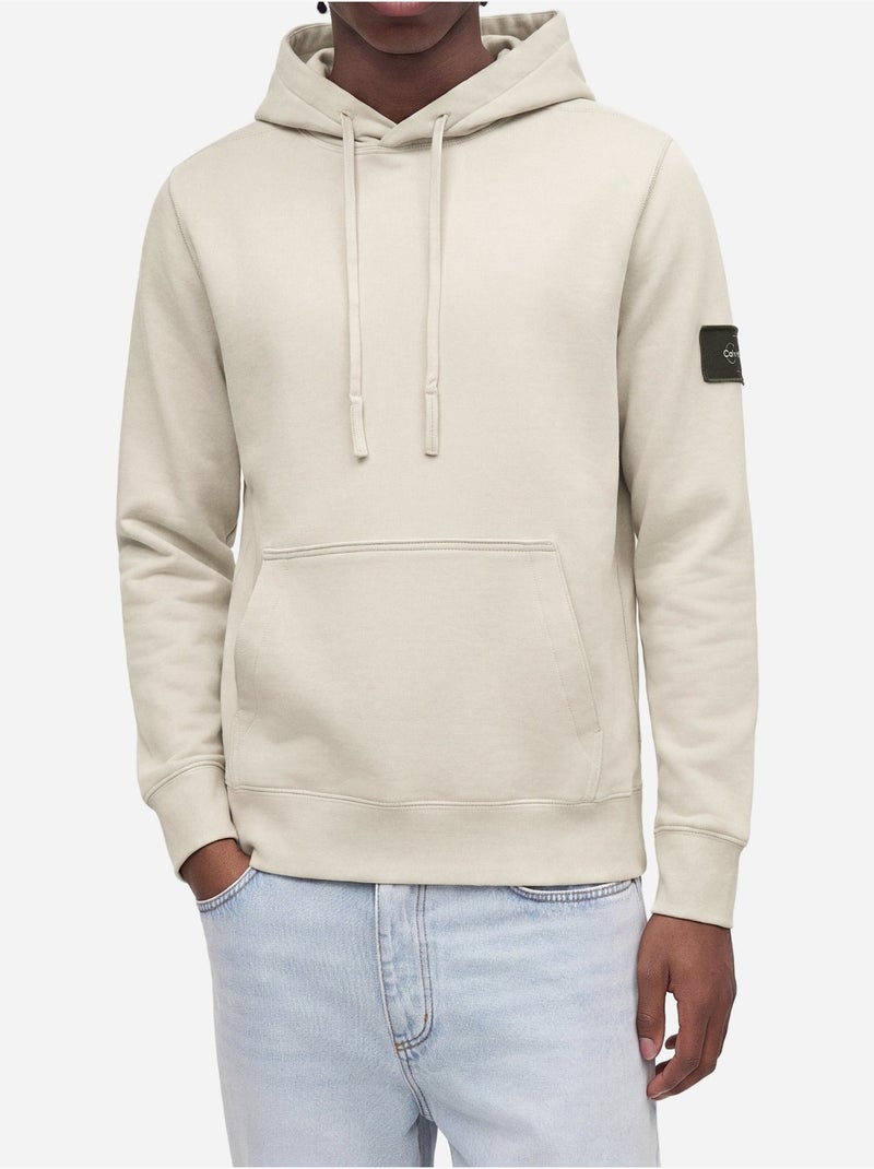 Camisola com capuz - calvin klein Branco sujo - Kiabi