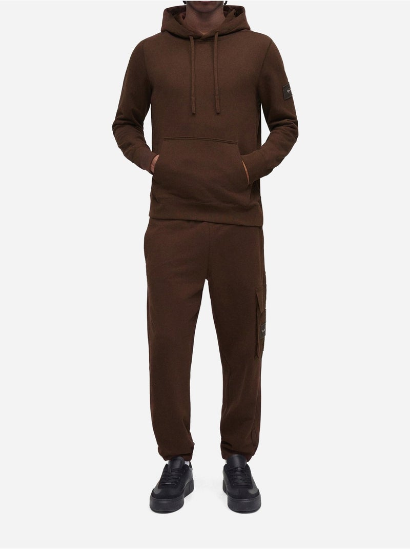 Camisola com capuz - calvin klein Castanho - Kiabi
