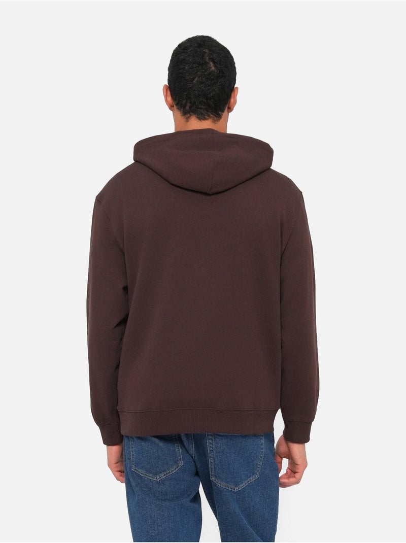 Camisola com capuz - calvin klein Castanho - Kiabi