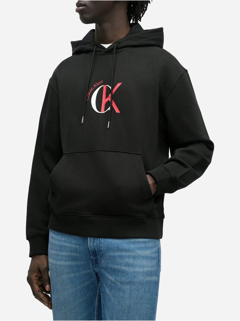 Camisola com capuz - calvin klein Preto - Kiabi