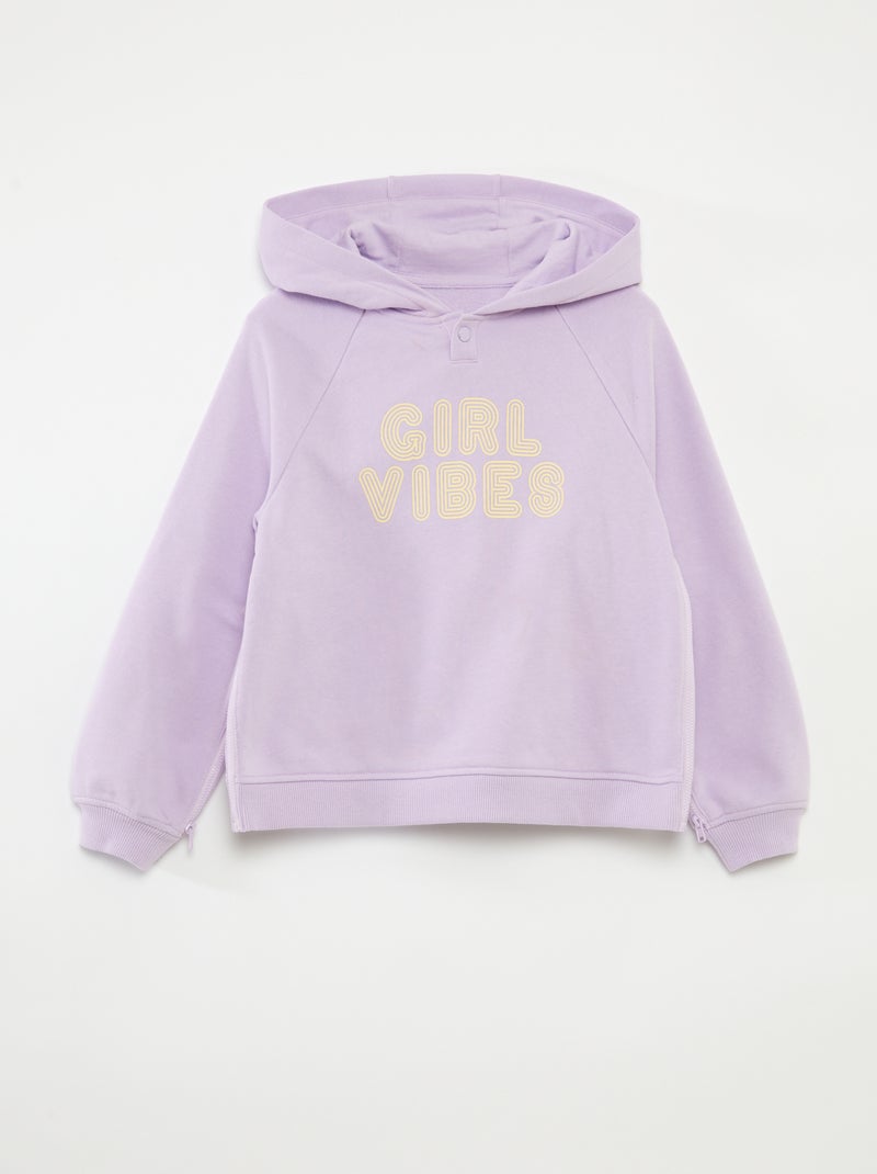 Camisola com capuz - coleção fácil de vestir VIOLETA - Kiabi