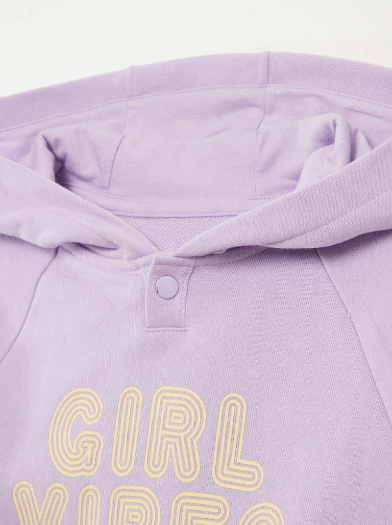 Camisola com capuz - coleção fácil de vestir VIOLETA - Kiabi