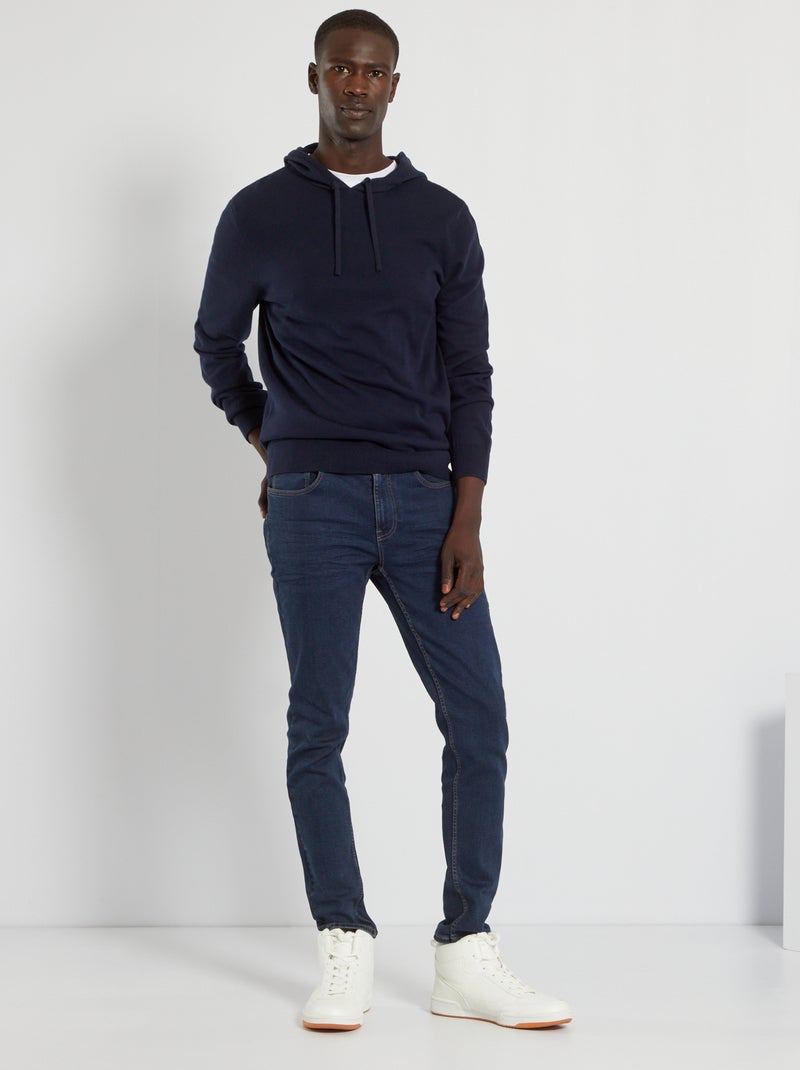 Camisola com capuz AZUL - Kiabi