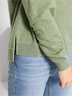 Camisola com capuz brilhante - Kiabi