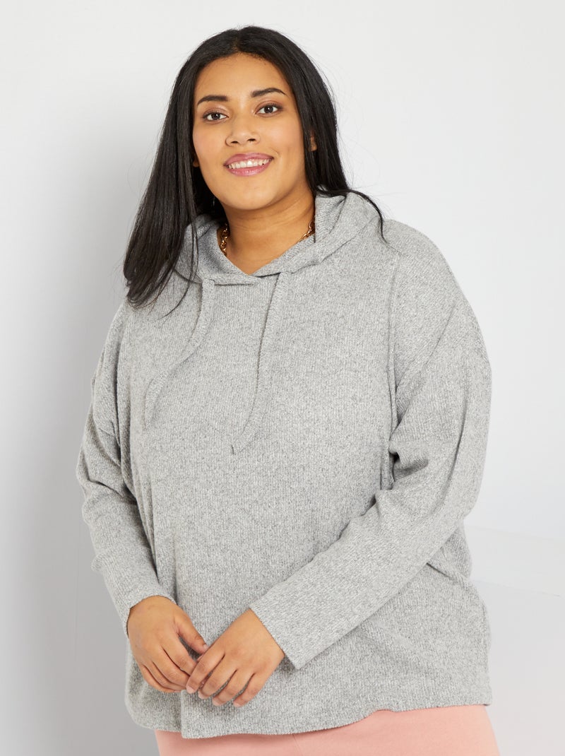 Camisola com capuz CINZA - Kiabi