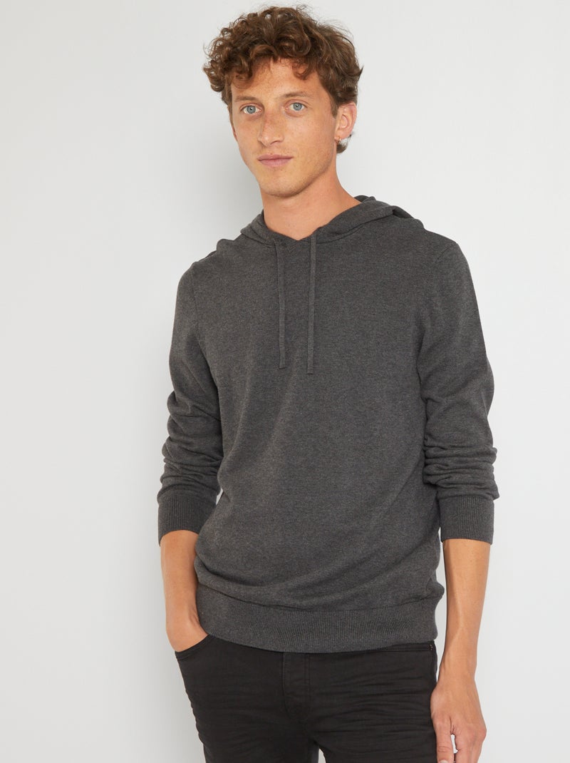 Camisola com capuz CINZA - Kiabi