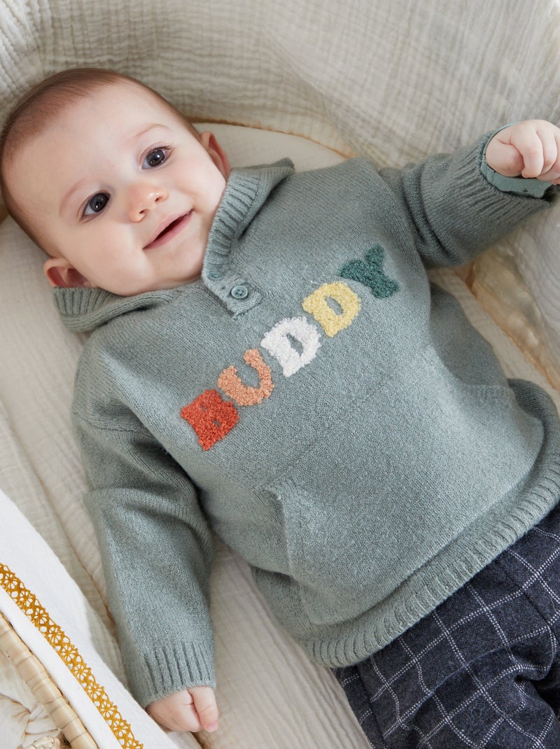 Camisola com capuz Cinza - Kiabi