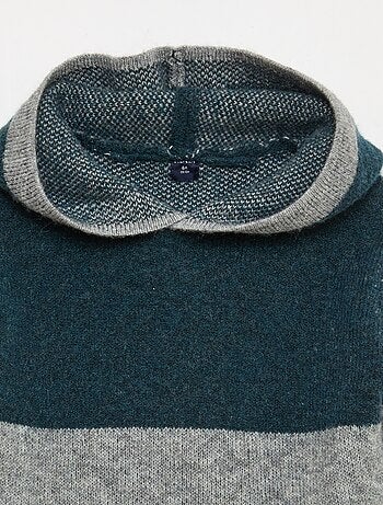 Camisola com capuz color block