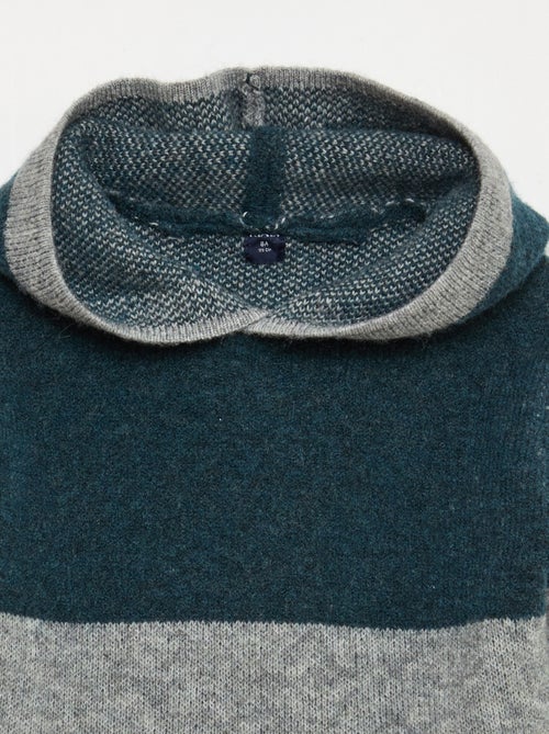 Camisola com capuz color block - Kiabi