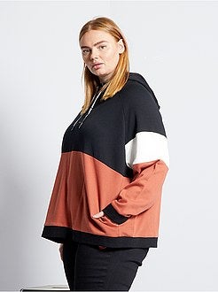 Camisola com capuz de bloco de cor - Kiabi
