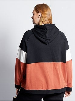 Camisola com capuz de bloco de cor - Kiabi