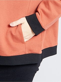 Camisola com capuz de bloco de cor - Kiabi