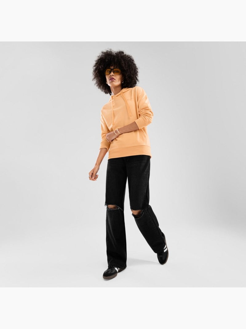 Camisola com capuz de mulher Damasco - Kiabi