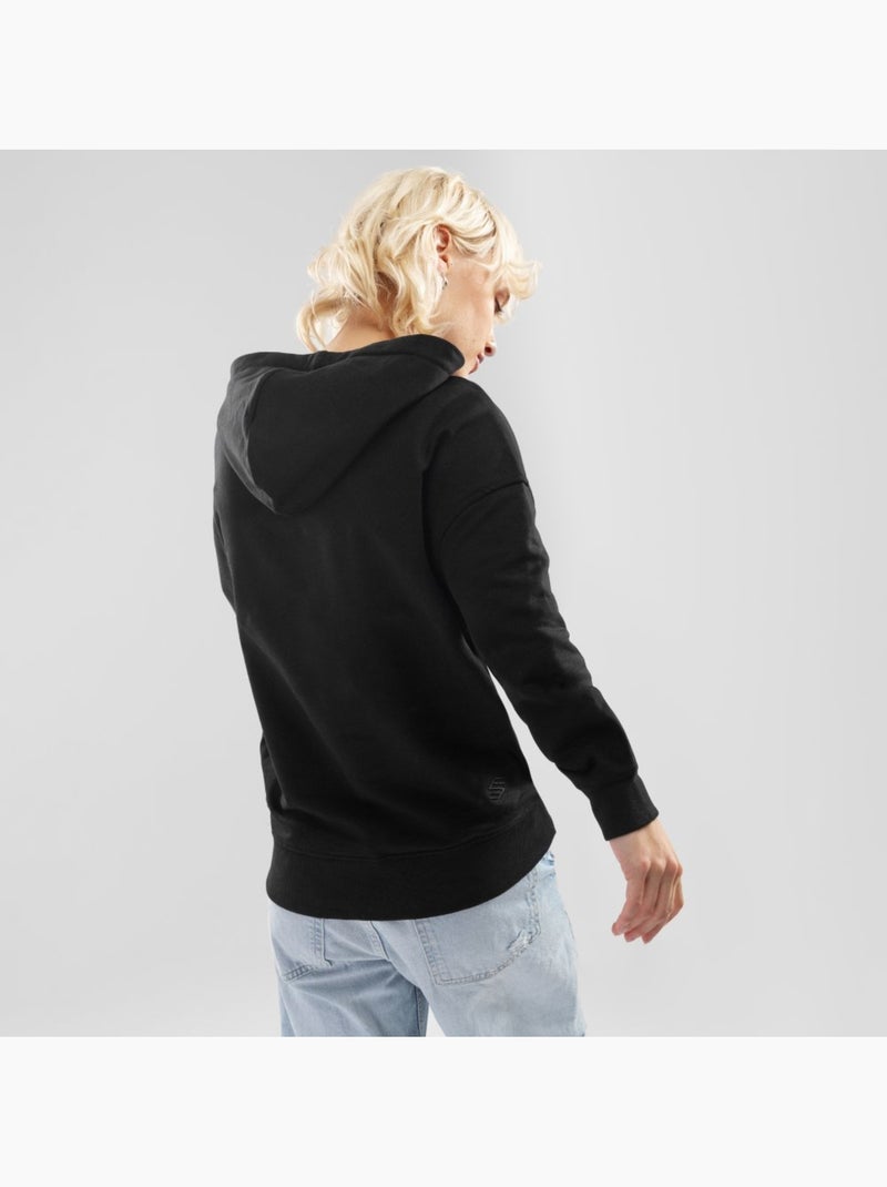 Camisola com capuz de mulher Preto - Kiabi