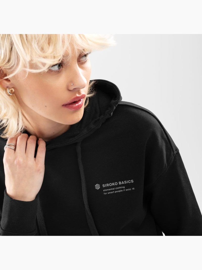 Camisola com capuz de mulher Preto - Kiabi