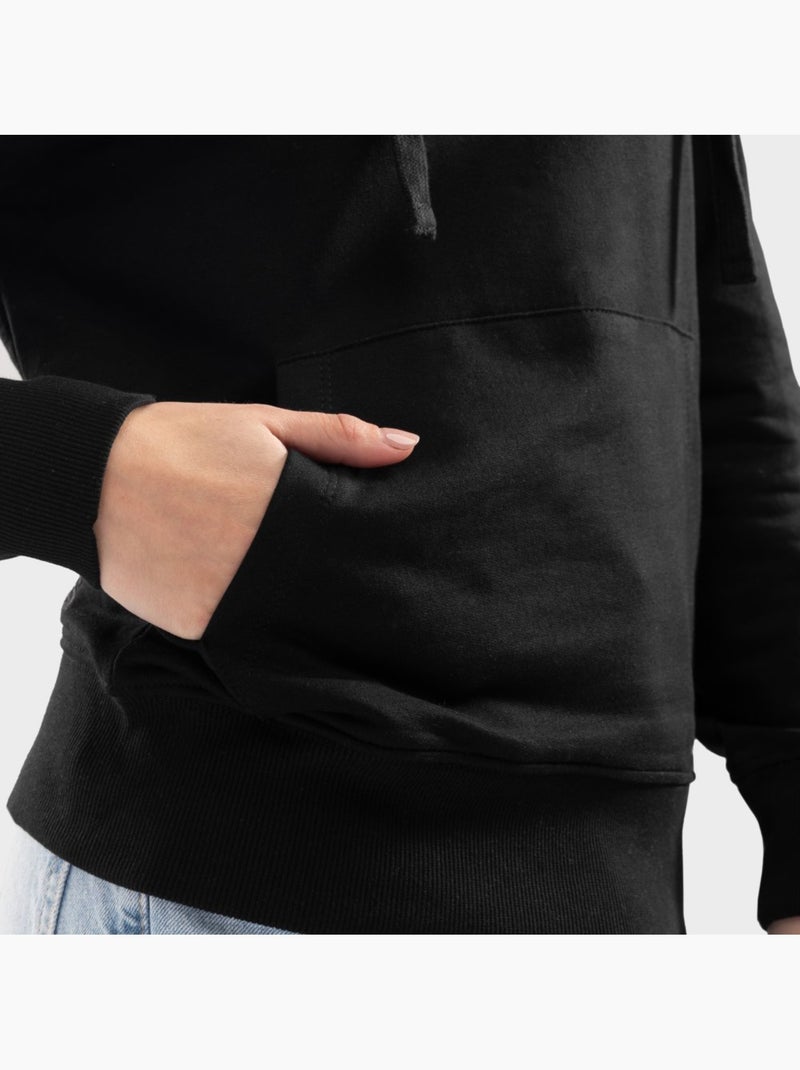 Camisola com capuz de mulher Preto - Kiabi