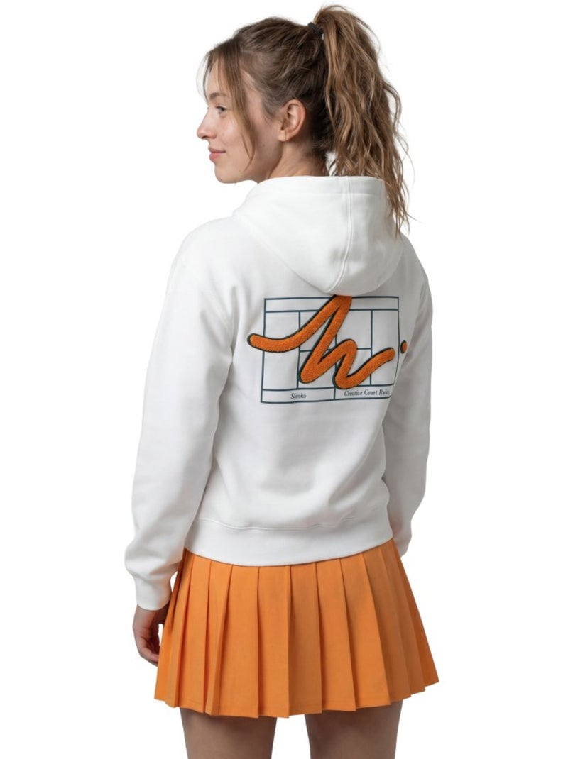 Camisola com capuz de ténis mulher Branco - Kiabi