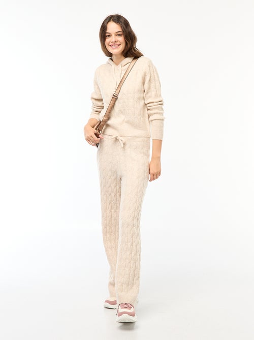 Camisola com capuz e torcidos - Kiabi