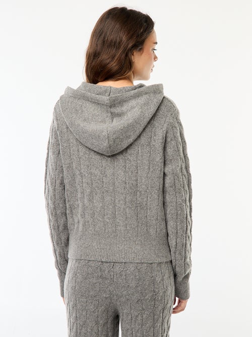 Camisola com capuz e torcidos - Kiabi