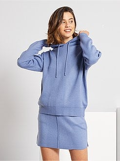 Camisola com capuz em malha - Kiabi