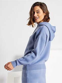 Camisola com capuz em malha - Kiabi