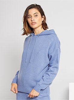 Camisola com capuz em malha - Kiabi