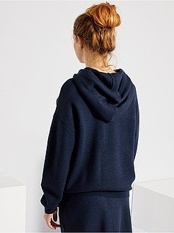 Camisola com capuz em malha - Kiabi