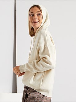 Camisola com capuz em malha - Kiabi