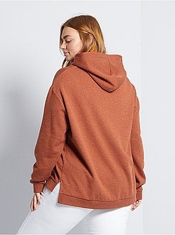 Camisola com capuz em moletão - Kiabi