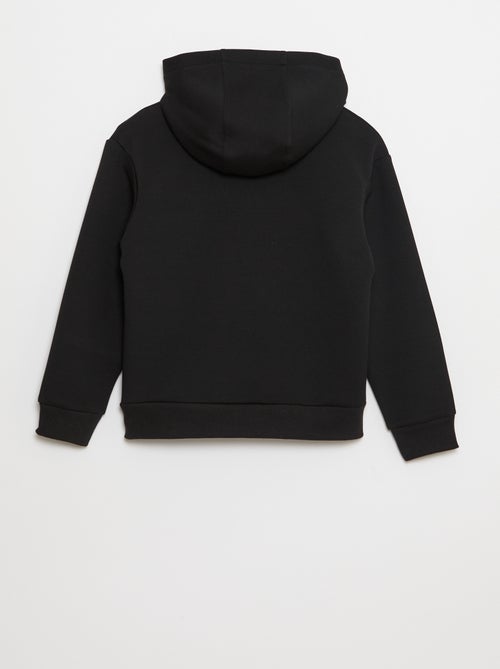 Camisola com capuz em moletom leve com bolso no peito - Kiabi