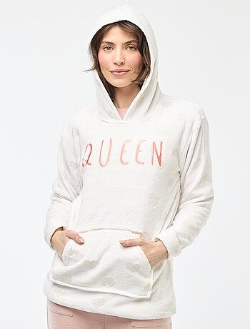 Camisola com capuz em polar
