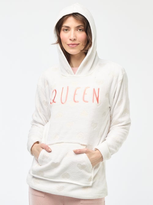 Camisola com capuz em polar - Kiabi