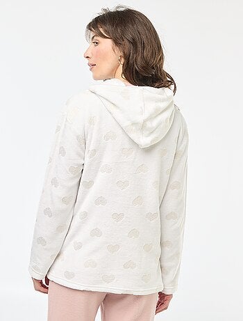 Camisola com capuz em polar