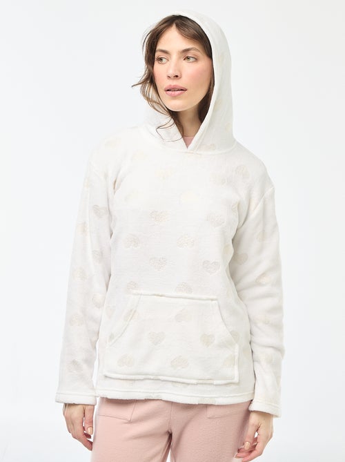 Camisola com capuz em polar - Kiabi