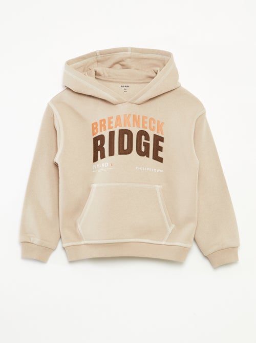 Camisola com capuz estampada - Kiabi