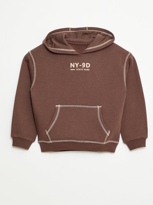 Camisola com capuz estampada - Kiabi